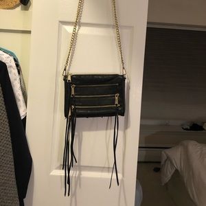 Rebecca Minkoff 5 zip leather crossbody